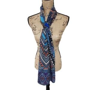 Chico's blue purple and teal tones‎ contemporary rectangular scarf